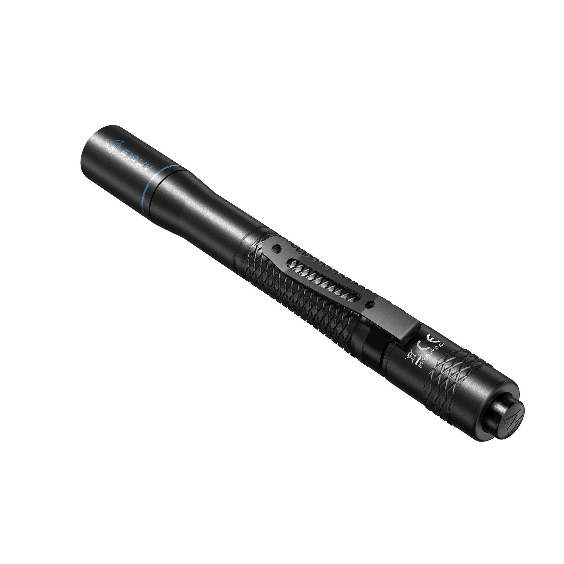 Wuben E19 UV LED Flashlight - Black- Side