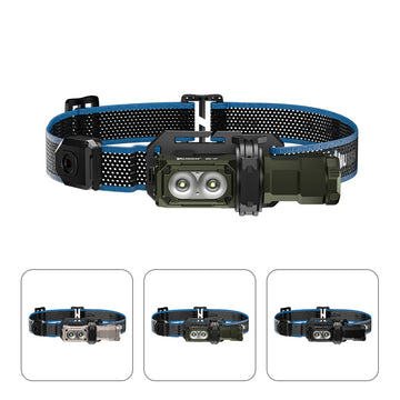 E7 1800 lúmenes Linterna de Cabeza Recargable con Sensor
